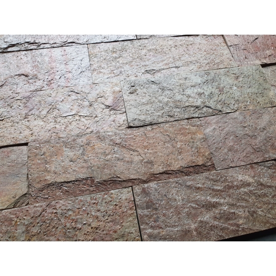 KAMIEŃ ELEWACYJNY-DEKORACYJNY KWARCYTOWY COPPER BRICK 10X30 KAMIENIE NATURALNE