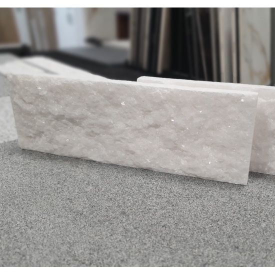 KAMIEŃ DEKORACYJNY MARMUROWY PURE WHITE BRICK 10X30 KAMIENIE NATURALNE