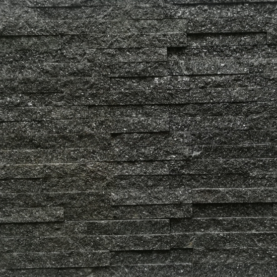 KAMIEŃ ELEWACYJNY DEKORACYJNY KWARCYT CZARNY 10X40 STACKSTONE BLACK /PRZEDSPRZEDAŻ!/ KAMIENIE NATURALNE