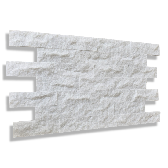 KAMIEŃ DEKORACYJNY MARMUROWY PURE WHITE BRICK 10X30 KAMIENIE NATURALNE